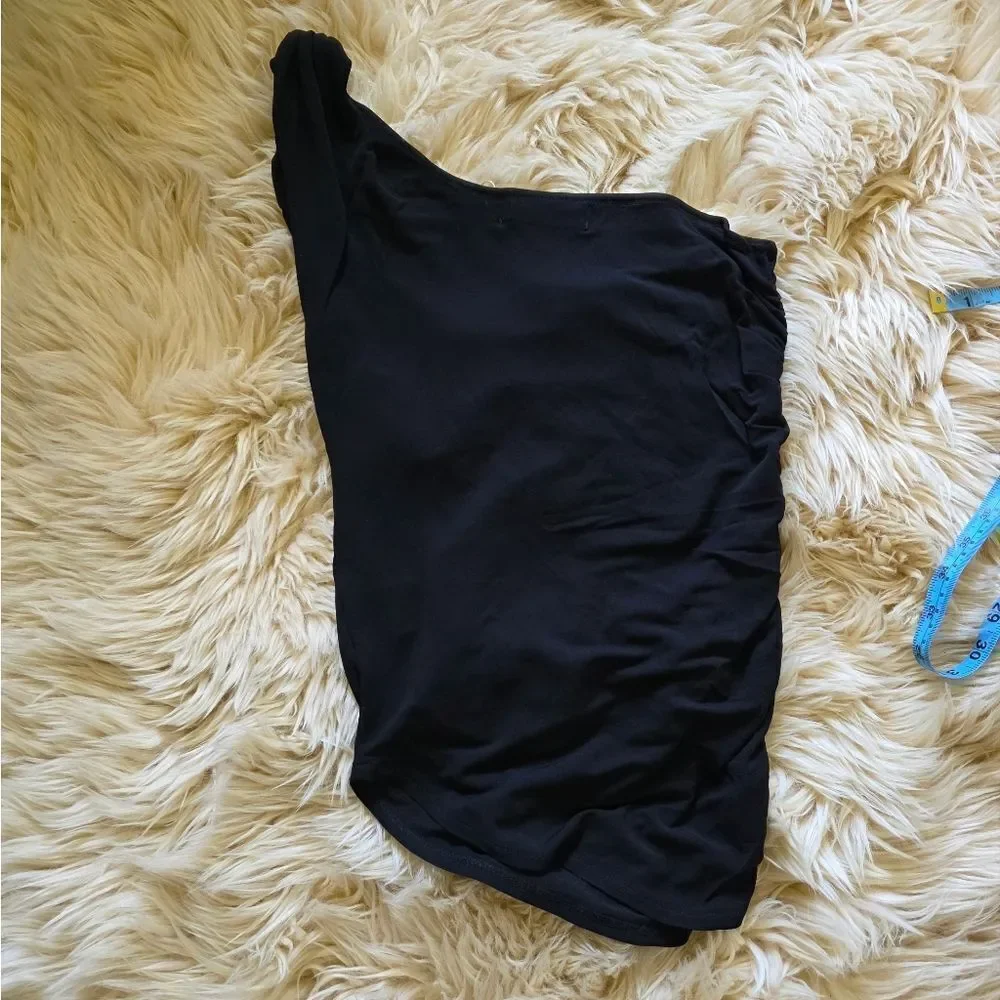 Asta Resort Black Chloe Mini Skirt And Penelope One Shoulder Top Set Small